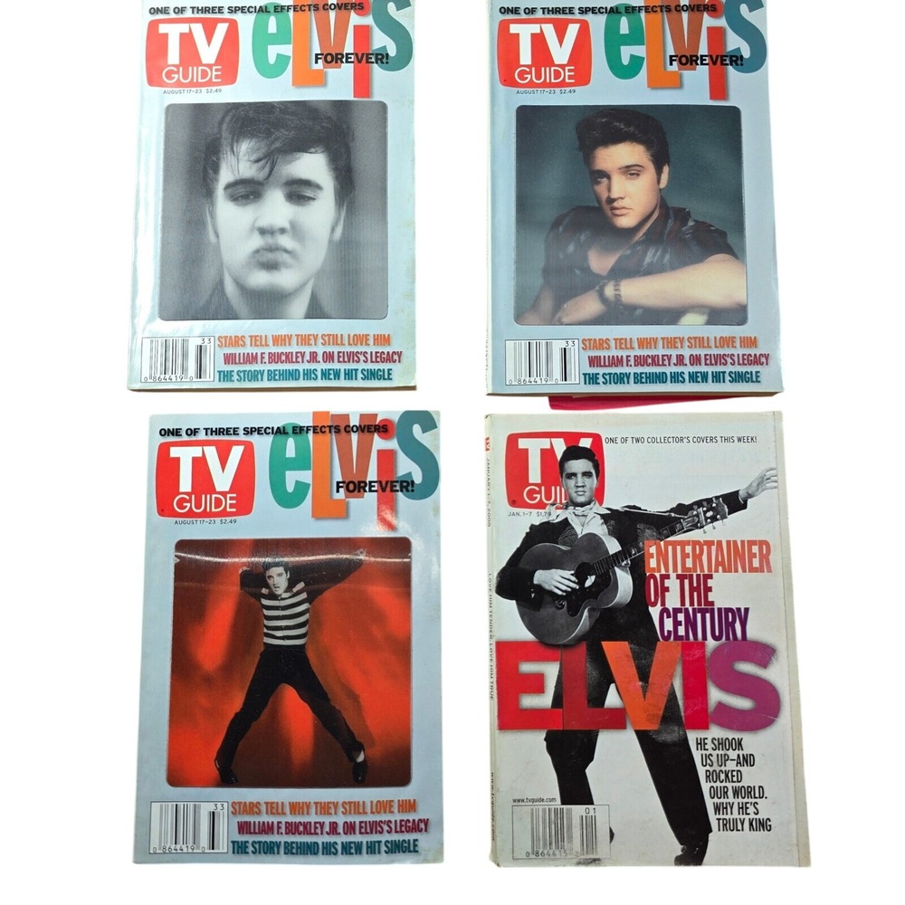 TV Guides Elvis Special Effects Covers 2002‎ plus bonus 2000 Elvis Cover